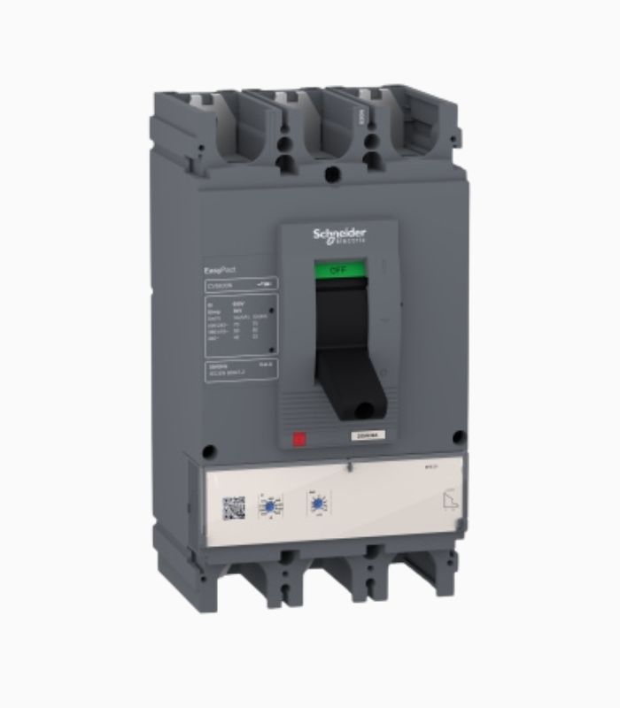 Interruptor Easypact CVS400F regulable 400A 3P Interruptor Easypact CVS630F regulable 630A 3P 50kA@380V AC unidad ETS 2.3A LV563510 - Imagen 1