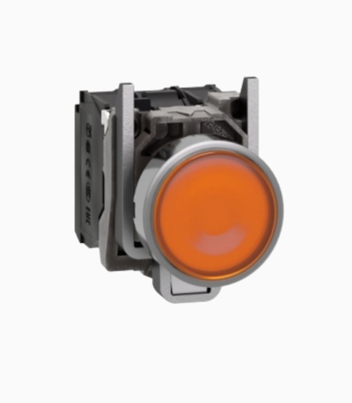 PULSADOR LUMINOSO LED 220V naranja Pulsador luminoso led 24v Anaranjado XB4BW35B5 - Imagen 1