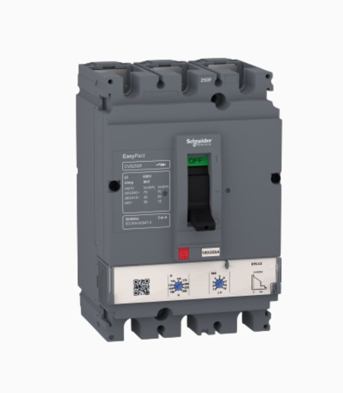 interruptor EasyPact CVS250F, 36 kA a 415 VCA, ETS 2.2, 250A, 3P 3d interruptor EasyPact CVS250F, 36 kA a 415 VCA, ETS 2.2, 250A, 3P 3d LV525506 - Imagen 1
