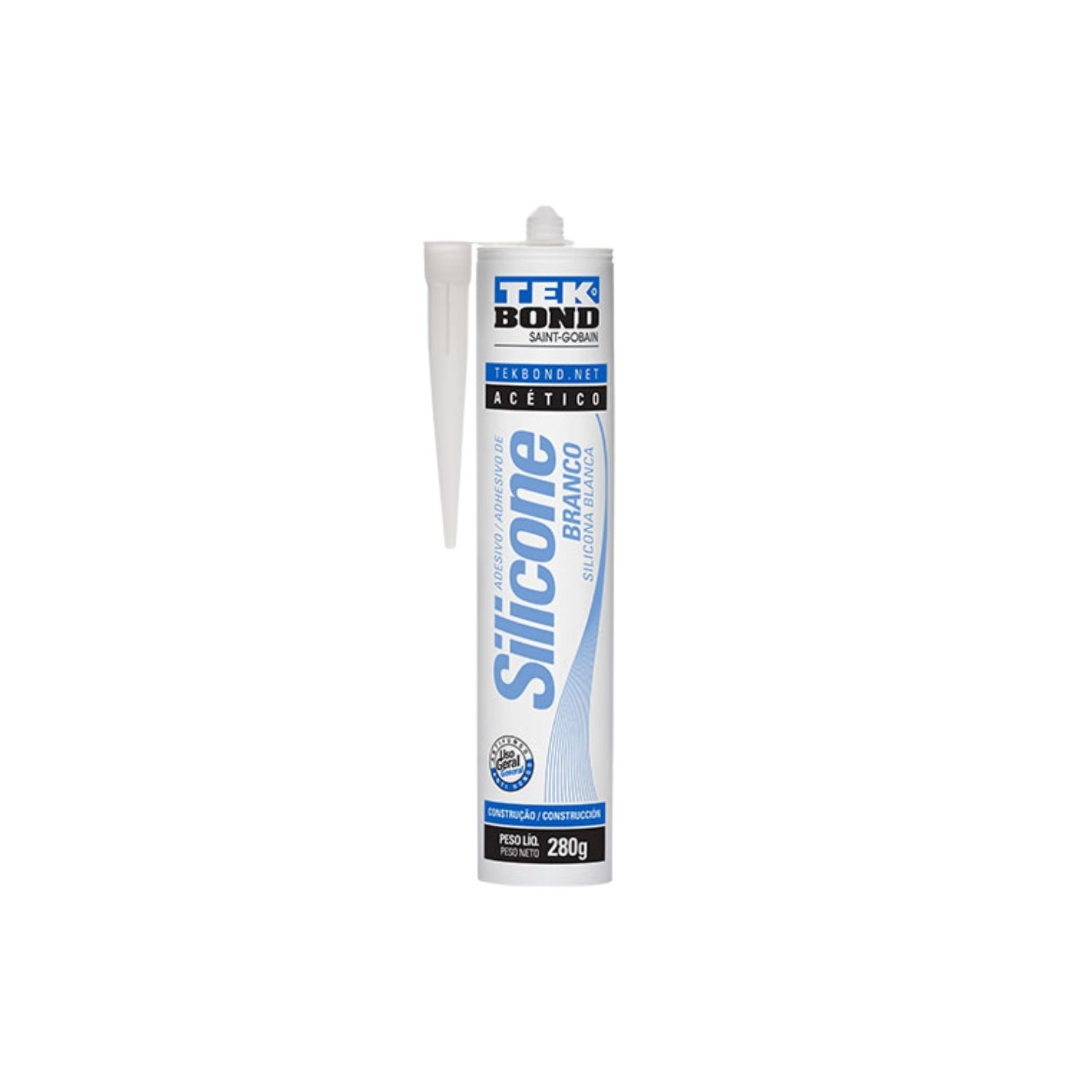 Silicona acética uso general blanca 280g Tekbond Silicona acética uso general blanca 280g Tekbond - Imagen 1
