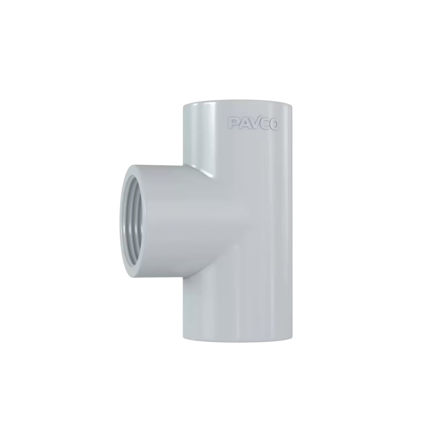 Tee pvc Roscado 1-2 3-4 1 Pavco Tee pvc con rosca 1/2" Pavco - Imagen 1